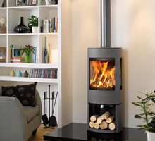 Dovre Astroline 4CB, wood or multi fuel 10 kw with wood store